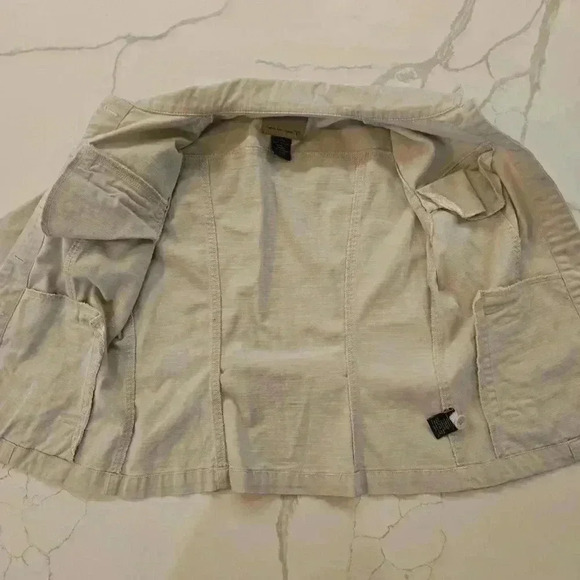 Calvin Klein Jeans Womens Jean Jacket Cream Tan Size Small - Picture 10 of 12